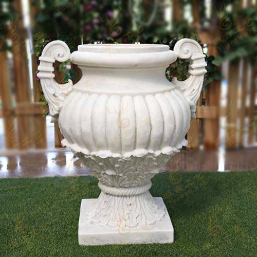 花盆雕塑-曲阳花盆-鱼缸雕塑-石桌雕镂-荷花